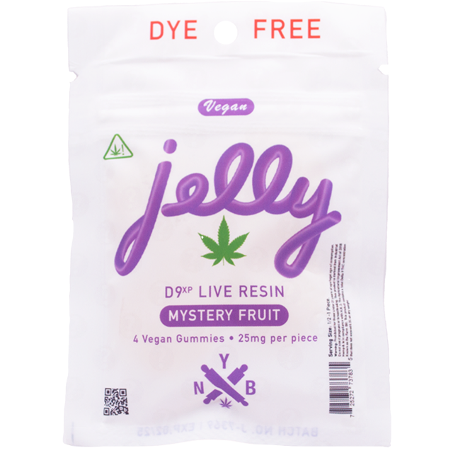 Jelly D9 THC Gummies Mystery Fruit | 100MG – 4ct bag 25MG per gummy
