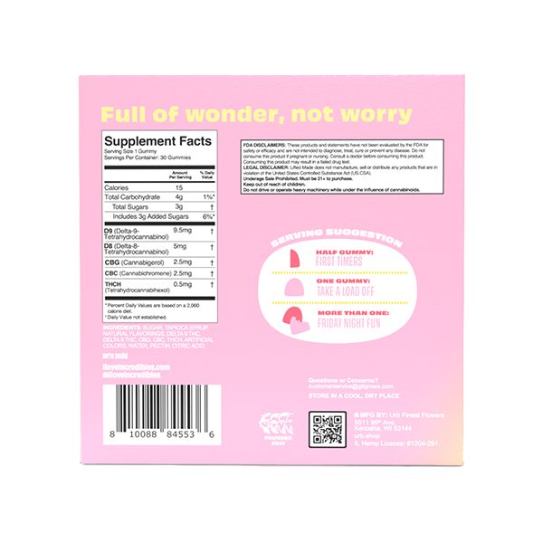 incredibles 20mg Strawberry Lemahhhnade Gummies